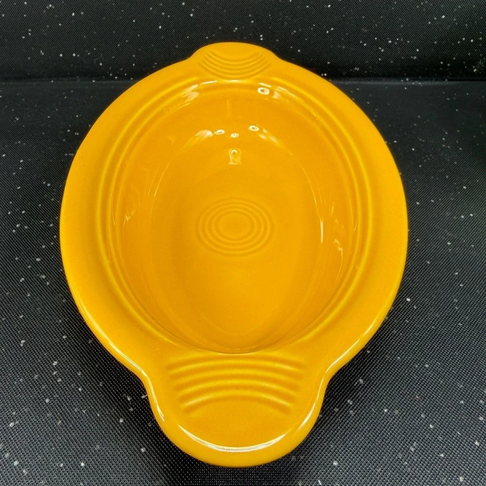 Fiesta Marigold Individual Oval Casserole Dish 9 Inch 587333 Yellow Ceramic MCM